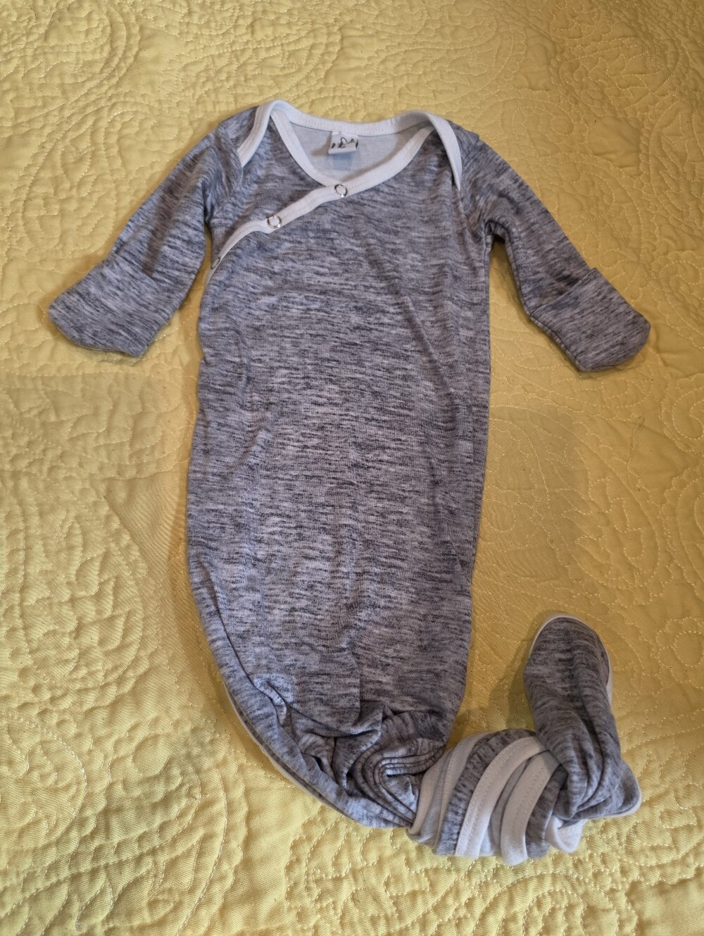 Copper Pearl Newborn Tie Knot Gown Baby Unisex Gown